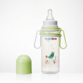 BPA Free Plastic PP Cheap Baby Feeding Bottle Food Grade Feeding Supplies PP Baby Bottle 250 Ml With Handle. 