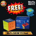 MoYu RS3M V5 2023 3x3 Dual Adjustment Rubik's Cube. 