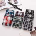 2 Pcs - Multi-Color Cotton Check Print Boxer - Underwear For Men. 