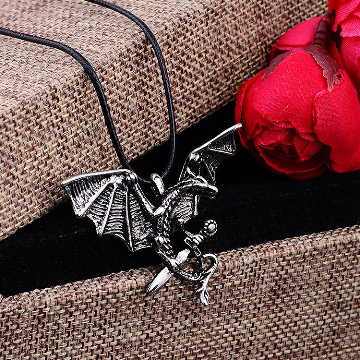 %E3%80%90New%20Arrivals%E3%80%91Aggressive%20Gothic%20Titanium%20Steel%20Retro%20Pendant%20Non-mainstream%20Personality%20Magic%20Dragon%20Necklace%20Cool%20Trendy%20Men's%20Night%20Shop%20Hanging%20Ornaments%20-%20Image%202