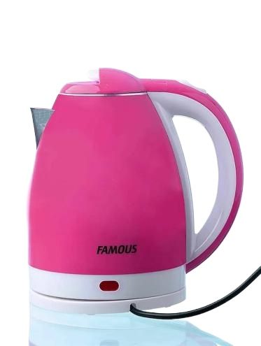 Famous Pink Stainless Steel Electric Jug Kettle Litre 1500W