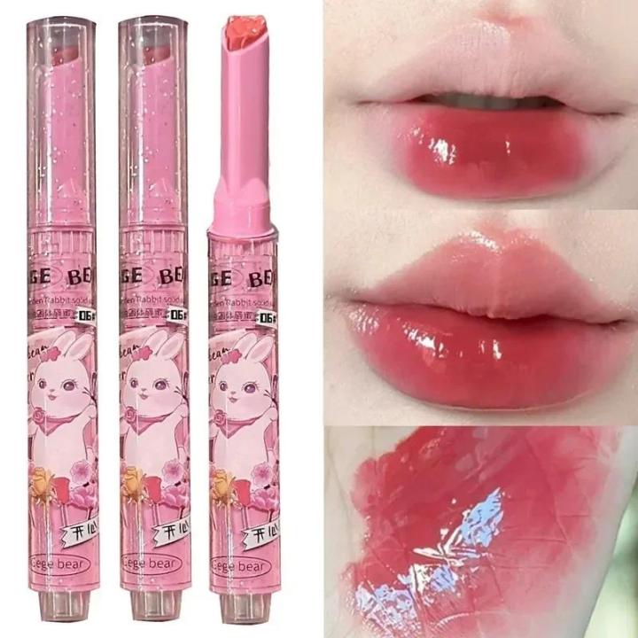 Water Light Mirror Lipstick Pen Glitter Lip Tint Long Lasting Moisturising Love Heart Shape Solid Lip Gloss Lip Makeup Cosmetics
