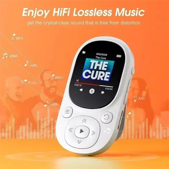64GB%20Clip%20MP3%20Player%20with%20Bluetooth%205.3,%20Lossless%20Sound,%20FM%20Radio,%20Voice%20Recorder,%20Supports%20Up%20to%20128GB%20TF%20Card%20White%20-%20Image%202