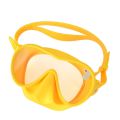 1 PCS Adult Panoramic Scuba Diving Mask Tempered Glass Snorkeling Dive Mask Premium Swim Goggles with Nose Cover ,Yellow. 