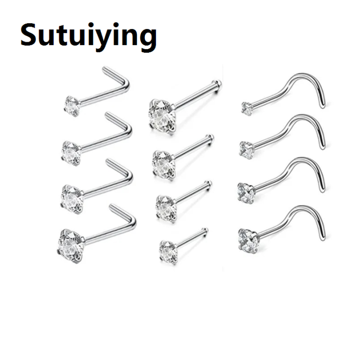 Sutuiying%201PC%20Fashion%20Stainless%20Steel%20Crystal%20Nose%20Septum%20Piercing%20Studs%2020G%20Mini%20Nose%20Ring%20Earrings%20Studs%20Body%20Piering%20Jewelry%20For%20Women%20-%20Image%204