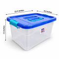 Bagmati Smart Box Multipurpose Plastic Storage Container Box With Lock (Clear/Transparent) – Rectangular. 