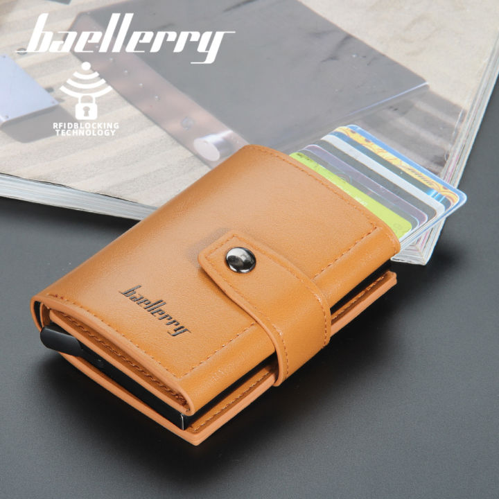 Baellerry%20Pu%20Leather%20RFID%20Blocking%20Pop%20Up%20Metal%20wallet%20Aluminum%20Card%20Case%20Anti%20Theft%20Purse%20For%20Unisex%20-%20Image%204