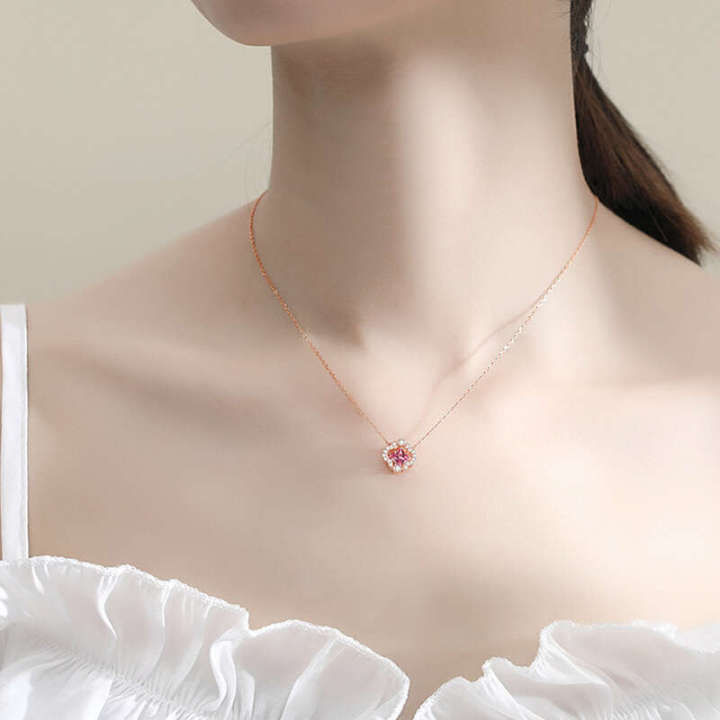 Shijia%20Classic%20Beating%20Heart%20Heart-shaped%20Flower%20Pink%20Four-leaf%20Clover%20Necklace%20Womens%20fashion%20casual%20Earrings%20Bracelet%20Set%20-%20Image%204
