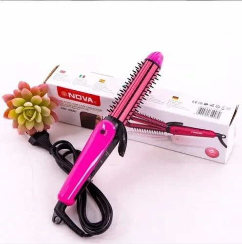 NOVA%20NHC-8890%204in1%20Hair%20Straightener%20%E0%A5%A4%20Multifunction%20Perfect%20Curl%20Stylish%20Hair%20%E0%A5%A4%20Curler/Straightener/Brush/Crimper%20-%20Image%203