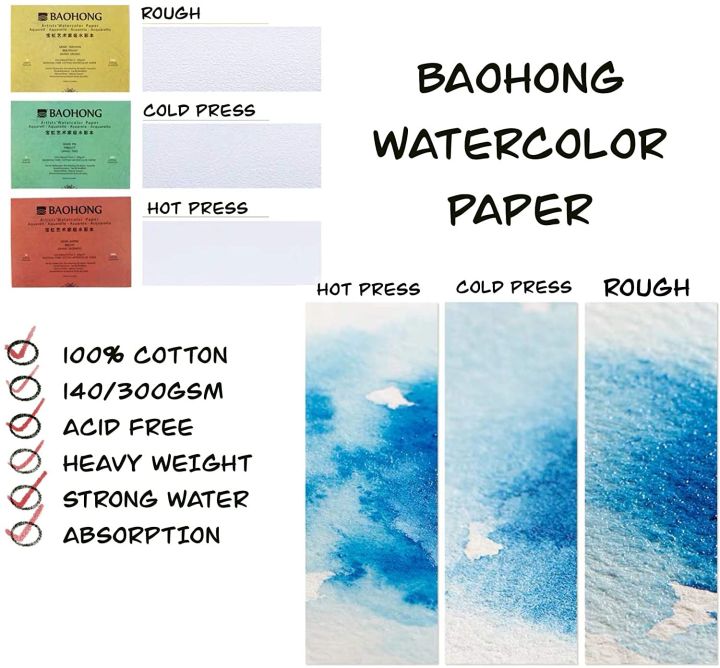 Baohong%20Artist%20Watercolor%20Pad%20410x310mm,%20300GSM-100%25%20Cotton%20(20%20Sheets)%20-%20Image%207