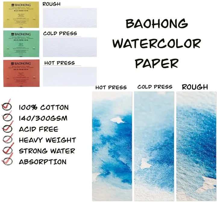 Baohong%20Artist%20Watercolor%20Pad%20410x310mm,%20300GSM-100%25%20Cotton%20(20%20Sheets)%20-%20Image%207