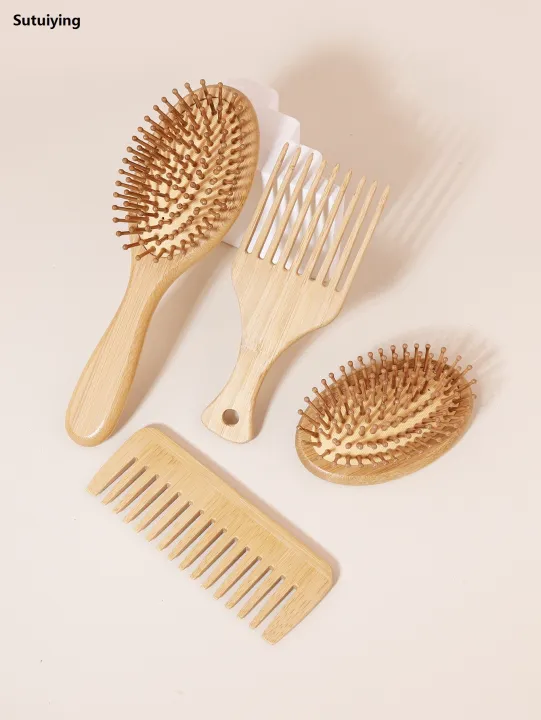 Sutuiying%204PCS%20bamboo%20and%20wood%20massage%20comb%20set,%20detoxification%20hair%20brush,%20Fashion%20scalp%20massager%20anti-static,%20suitable%20for%20household%20use%20-%20Image%202