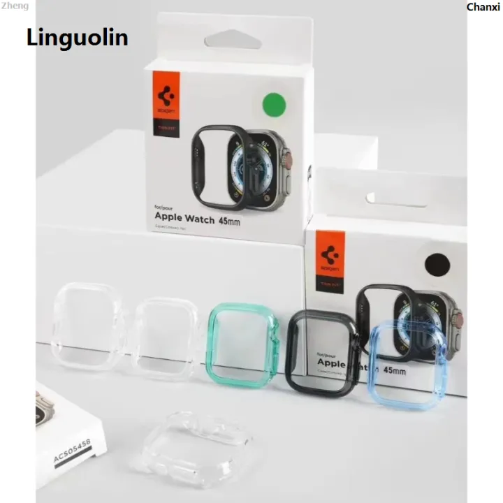 ChanxiPortable%20Linguolin%20Watch%20Ultm%2045mmtch%20CaIN%20FITSgp%20TH%20Clear%20Apple%20Wase%20Luxury%20for%20IWatch%20Series%207/8%2041m%2049mm%20ra%20PC%20Phone%20Case%20-%20Image%202