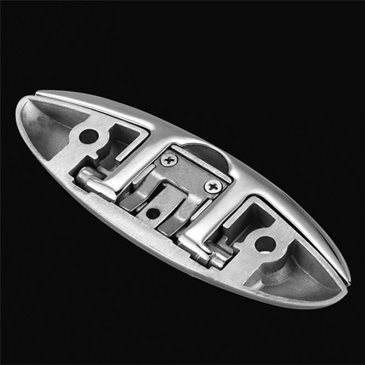 6%20Inch%20Marine%20Grade%20Boat%20Stainless%20Steel%20316%20Folding%20Pull%20Cleat%20Dock%20Deck%20Hardware%20Wire%20Rope%20Cleat%20for%20Marine%20Yachts%20Replacement%20-%20Image%203