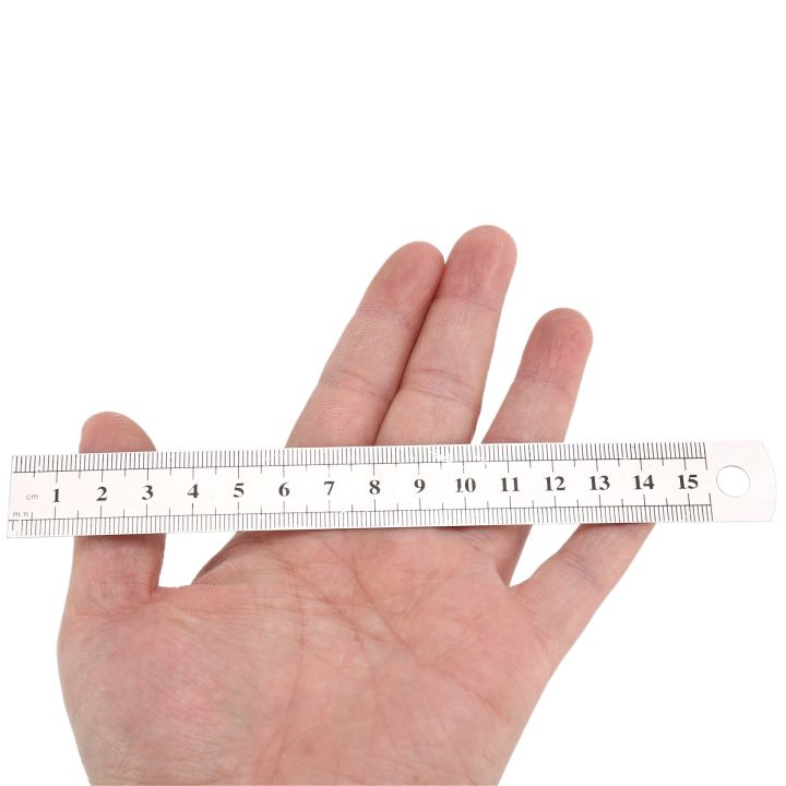 15cm%206%20Inch%20Stainless%20Metal%20Ruler%20Measuring%20Tool%20-%20Image%202