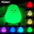 Pear Shape Silicone Night Light, LED Night Light Baby with 7 Light Changes, USB Charging, Mini Table Lamp, LED Bedside Lamp, Children's Touch Lamp for Children, Baby, Bedroom, Sleeping,. 