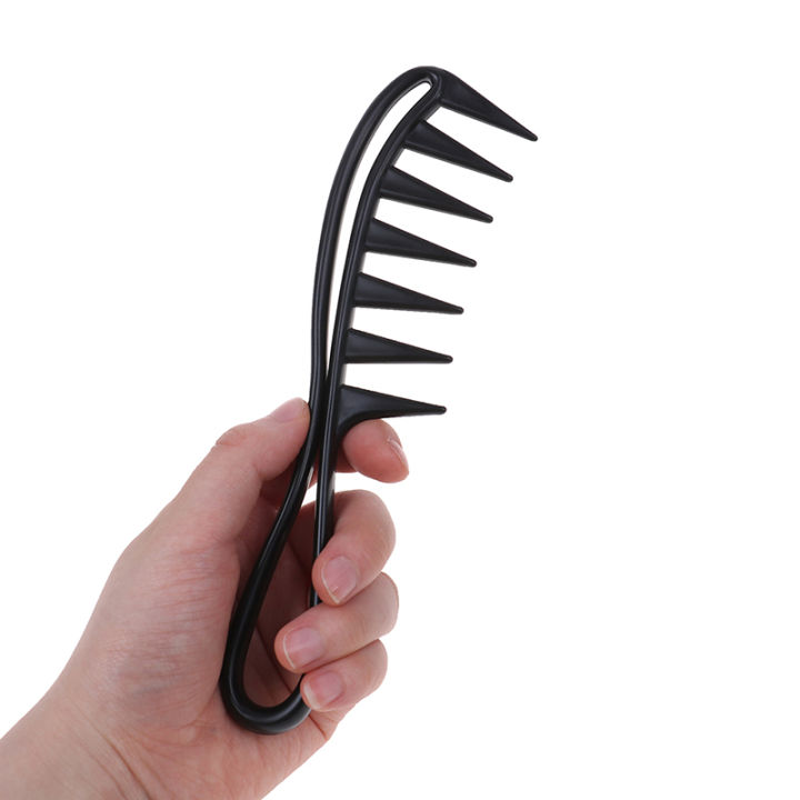 Shark%20Jumbo%20Wide%20Tooth%20Black%20Handle%20Grip%20Hair%20Comb%20Men%20Hairdressing%20Teeth%20Comb%20Gener%20-%20Image%203