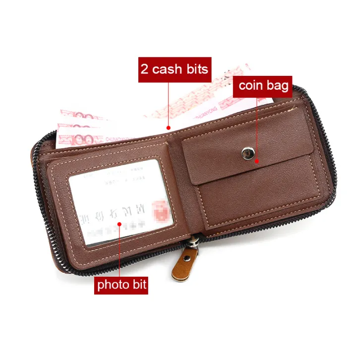 HOT%20MenBense%20Men's%20Short%20New%20Wallet%20Fashion%20Casual%20Large-Capacity%20Wallet%20Multi-Card%20Wallet%20Men's%20Retro%20Style%20PU%20Soft%20Leather%20Men's%20Zipper%20Coin%20Purse%20Dompet%20Lelaki%20Pendek%20Zip%20Beg%20Duit%20Syiling%20%E7%94%B7%E5%A3%AB%E9%92%B1%E5%8C%85%E7%9F%AD%E6%AC%BE%E9%9B%B6%E9%8C%A2%E5%8C%85%20-%20Image%206