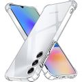 Samsung  A16 5G A15 4G/5G  A25 5G A35 5G A55 5G M35 5G Clear Cover with Camera Protection Reinforced Corner Bumper Clear Transparent Shockproof Soft Cover Case. 