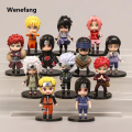 Wenefang Hot Anime Naruto Shippuden Hinata Sasuke Itachi Kakashi Gaara Portable Figure Toys Q Version PVC Figurine Model Dolls Gifts. 