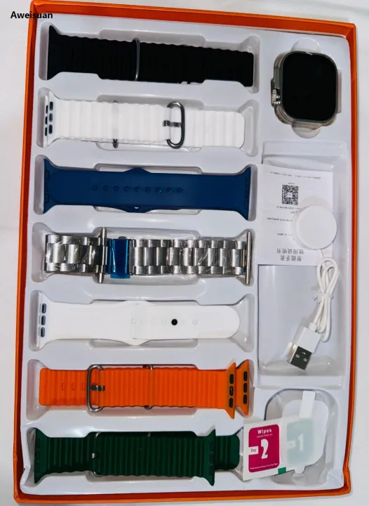 Aweisuan%20Crown%20Y20%20Ultra%202,%207%20in%201%20Straps%202.1%20Inch%20HD%20Screen%20Bluetooth%20Calling%20Smart%20Watch%20With%207%20Different%20Straps,%20one%20metal%20strap%20-%20Image%202