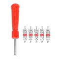 Tool Demonte Valve Tire + 5 Valve for Car Bike Motorcycle. 