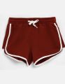 Luyk Maroon Cotton Dolphin Shorts for Girls (Size 7 to 14 Years). 