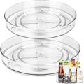 Durable Lazy Susan Turntable Versatile Space-saving Transparent Cupboard Organiser Adjustable Stackable Rotatable Spice Rack for Kitchen organization Pantry storage Spice organization Refrigerator. 