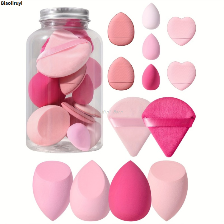 BiaoliruyiMini Born 13 PCS Face Makeup Tool Set With Organizer, Beauty ...
