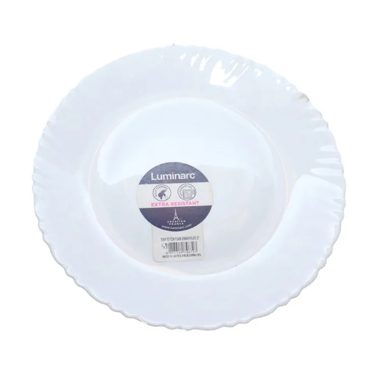 White Plain Luminarc Plate - 10.5