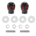 NAMUNY 4 Pair Motorcycle Skull Number Plate Frame Screws Fitting Screw Black. 