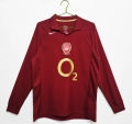 Arsenal 2005-06 Home Jersey - Long Sleeve Retro Kit. 