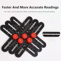 1Pcs New 6/9/12 Folds Multi Angle Ruler Finder Perforated Mold Tile Hole Measuring Ruler Aluminium Alloy Universal Locator Drill Guide Template Tool. 