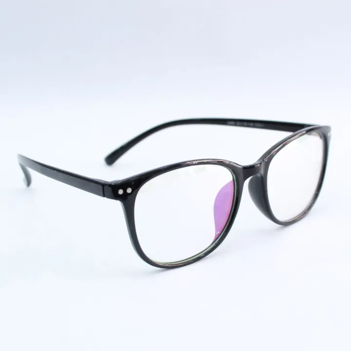 Black%20Oval%20Prescription%20Blue%20Cut%20Glass%20With%20Plano%20To%20Minus%206%20(Sph)%20Power%20-%20Image%203