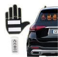 Funny Car Finger Light with Remote Road Rage Signs Middle Finger Gesture Light Car LED Display Lights Lamp Interactive Gesture. 