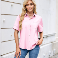 Womens Button Down Shirt Pink XXL. 