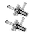 XHHDQES 2Pcs Universal Motorcycle Right Angle Inline Fuel Filter 1/4 Inch 6mm Hose Lines for. 