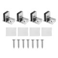 NAMUNY 4 Pack Glass Door Hinges Glass Cabinet Door Hinge Glass Wine Cabinet Hinge Glass Display Hinge. 