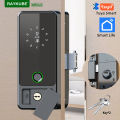 Steel Door Unlock Password Lock Electronic Smart Bluetooth Tuya RAYKUBEG18 Door Lock Fingerprint Digital APP/IC Card/Wooden Door. 