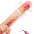 Waves Of Pleasure – Fantasy Vibe – 8.5″ Soft Realistic Long Vibrating Dildo – Multi Speed Flexible Vibrator – Waterproof  By Smart Gallery. 