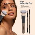 MAANGE 3pcs Essential Travel Makeup Brush Flat Foundation, Eyeshadow, Eyebrow Brush MAG51645. 
