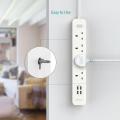 dodocool Multiplug Extension Lead with 4 USB Ports Surge Protection Power Strip with 4.92 ft Extension Cord, On/Off Switch LED Indicator. 