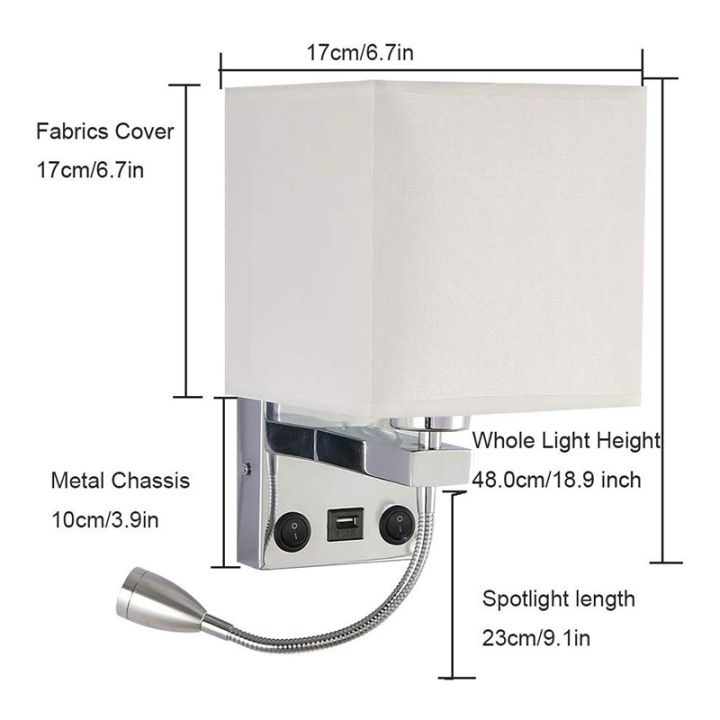 OUMERY%20Modern%20LED%20Wall%20Lamp%20Bedside%20Bedroom%20Applique%20Sconce%20with%20Switch%20USB%20Interior%20Headboard%20Home%20Hotel%20Wall%20Lights(Without%20Bulbs)%20-%20Image%205