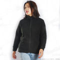 Creative Touch Black Polar Fleece Front Zippered Jacket For Women MJK1076. 