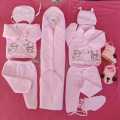 8 Pcs Newborn  Baby Cotton Clothing Set With Warm Boot (0-6months). 
