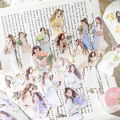 Sweet Journal Heart Girl Series Masking Tapes Decorative Sticky Character Washi Tape for Journaling Diary DIY Crafts Scrapbooking. 