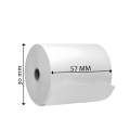Thermal paper roll 57mm, POS roll, thermal printer paper, mini printer roll. Compatible with pas machines and mini printer. Size 57mm x 40mm, 57mm x 30mm for mini printers.. 