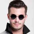 Luxury Fashion Round Black Small Face Fit Sunglasses For Men - Men's Black Shade Stylish Sunglasses |. 