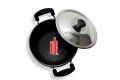 Presto Black Hard Anodized Karhai/Kadhai/Kadai/Karai 280mm with Stainless Steel Lid - Induction Compatible. 