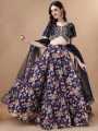 Fabdale Floral Print Lehenga Choli with Dupatta | Wedding & Festive Wear (TRVT-006). 